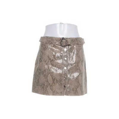 Rok (Bruin, Beige) van Zara Woman Leer