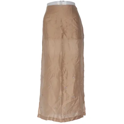 Nederdel (Beige) fra H&M Edition Linned, Lyocell, Polyamid