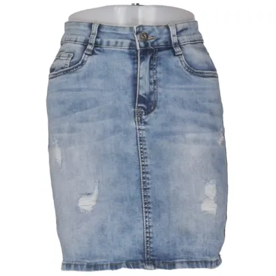 Jeansnederdel (Blå) fra Redial Bomuld, Elastan, Polyester