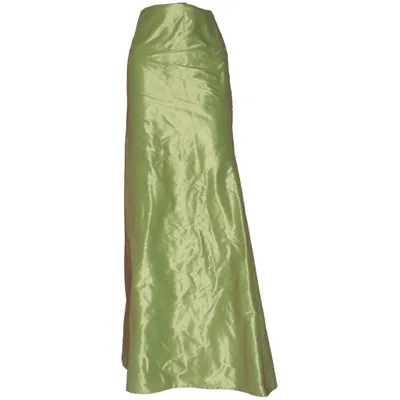 Långkjol (Grön) från Angie Acetat, Polyester