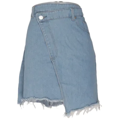 Jupe en jean (Bleu) de Boohoo Blue Coton, Élasthane, Polyester, Viscose