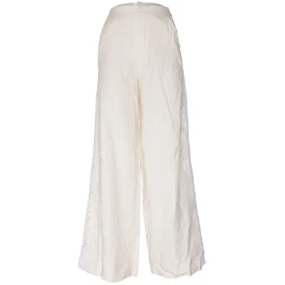 Palazzo broek (Beige, Wit) van Malina Linnen, Polyester, Viscose