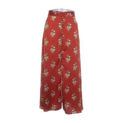 Maxi skirt (Red, Multicolored) from Zara Woman