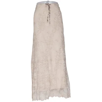Jupe longue (Beige) de Gustav Coton, Élasthane, Fibre métallique, Polyamide, Viscose