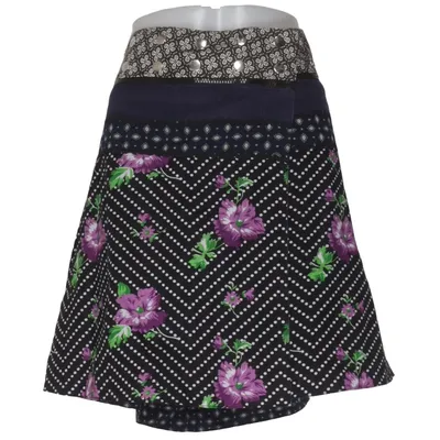 Slå om-nederdel (Sort, Lilla, Grøn) fra ZAND Amsterdam Bomuld, Polyester
