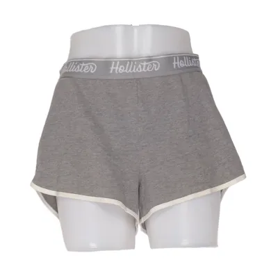 Short de jogging (Gris, Blanc) de Hollister Coton, Élasthane, Polyester