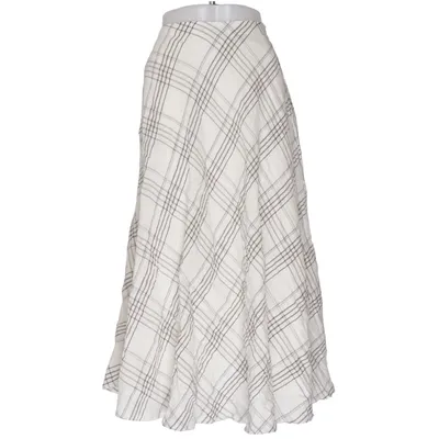 Långkjol (Vit, Grå) från Massimo Dutti Bomull, Elastan, Linne