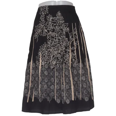 Skirt (Black, Beige) from Selection by s.Oliver Acetate, Cotton