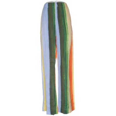 Pantalon patte d'éléphant (Bleu, Vert, Jaune, Multicolore) de Stine Goya Lyocell, Viscose