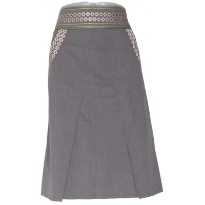 Jupe (Gris, Multicolore) de Romanelli Polyester, Viscose