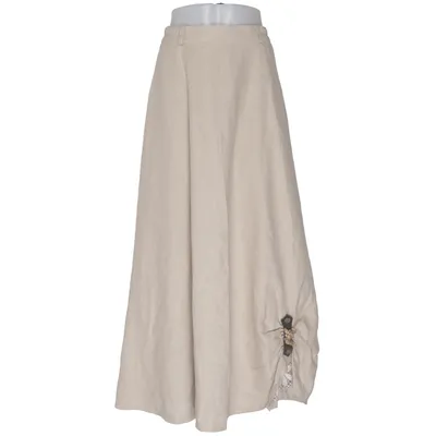 Maxi rok (Beige) van Country Line Acetaat, Linnen, Viscose