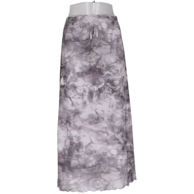 Maxi nederdel (Grå, Hvid) fra Voyelles Elastan, Polyester