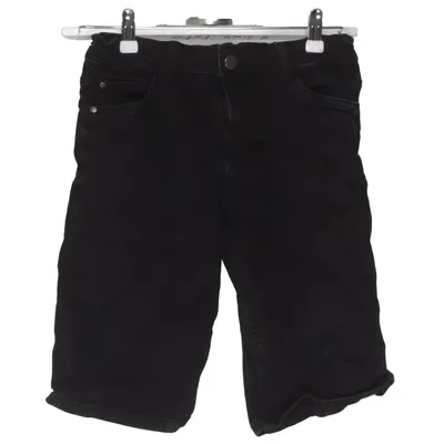 Denim shorts (Zwart) van Industrie Katoen, Elastaan
