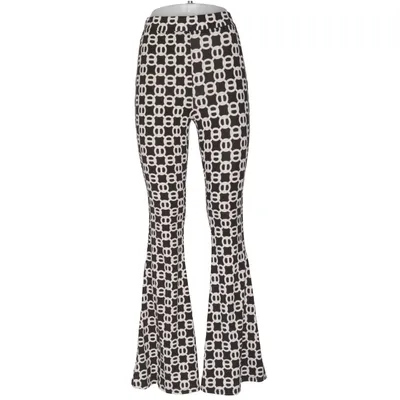 Pantalon patte d'éléphant (Noir, Beige) de Love Forever Élasthane, Polyester, Viscose