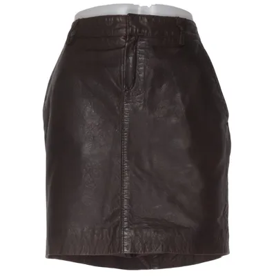 Läderkjol (Brun) från Marc O'Polo Bomull, Skinn, Polyester