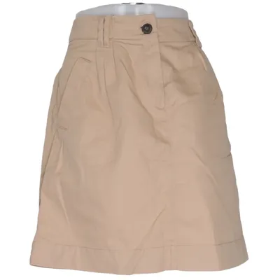 Skirt (Beige) from Mango Suit Cotton, Leather, Polyamide, Polyester