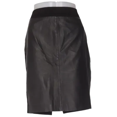 Jupe en cuir (Noir, Gris) de Set Élasthane, Cuir, Polyester