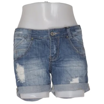 Denim shorts (Blauw) van Place du Jour Katoen, Elastaan