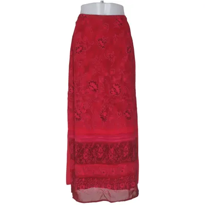 Jupe longue (Rouge) de Un Deux Trois Élasthane, Polyester, Viscose