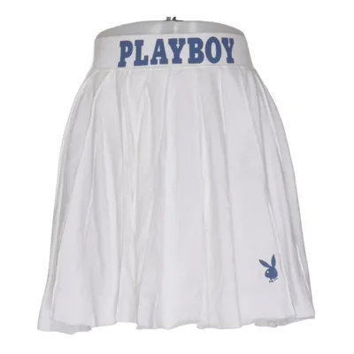Jupe (Blanc) de Playboy x Missguided Coton, Élasthane, Polyester