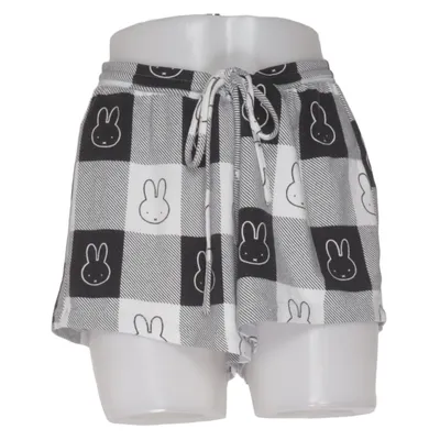 Short de pyjama (Noir, Blanc) de Miffy Élasthane, Polyester