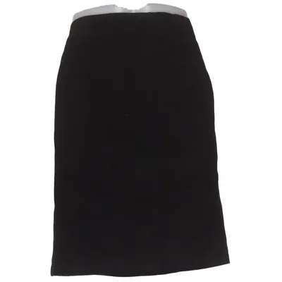 Skirt (Black) from Frk. Polyester, Suede