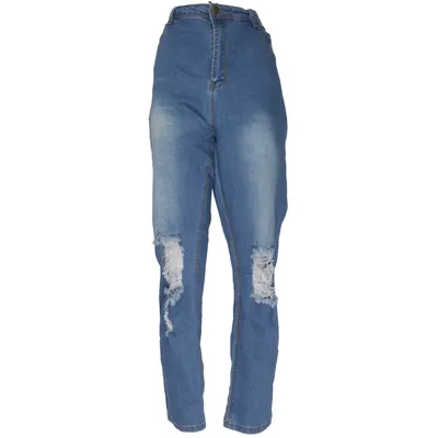 Jean (Bleu) de Boohoo Blue Coton, Élasthane, Polyester