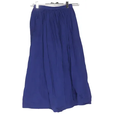 Maxi skirt (Blue) from Christina Rohde Cotton, Polyester