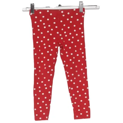 Leggings (Red, White) from Lindex Kids Cotton, Elastane