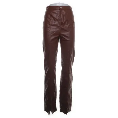 Leren broek (Bruin) van Missguided Tall