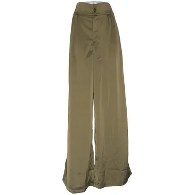 Pantalon patte d'éléphant (Vert) de Nasty Gal Polyester