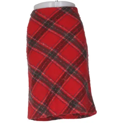 Skirt (Red, Black, Green) from Background Acrylic, Cotton, Viscose