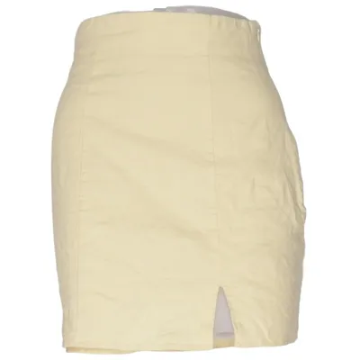 Kjol (Beige) från Melissa Bentsen x NA-KD Elastan, Linne, Viskos