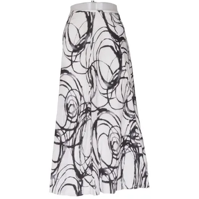 Maxi rok (Wit, Zwart) van Erfo Acetaat, Katoen