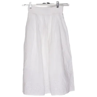 Skirt (White) from United Colors of Benetton Cotton