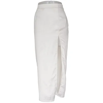 Jupe longue (Blanc) de Carli Bybel x Missguided Polyester