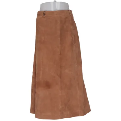 Jupe en cuir (Marron) de Sézane Viscose, Daim