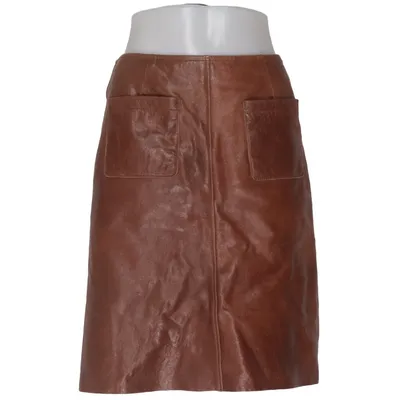 Leather skirt (Brown) from Gardeur Leather, Polyester, Viscose