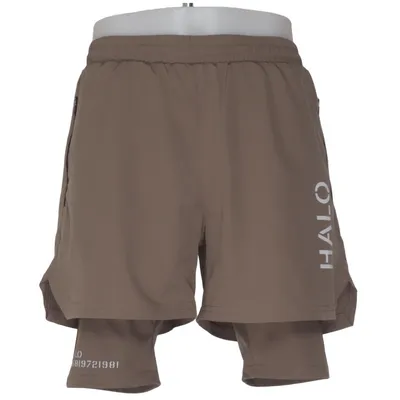 Short de sport (Beige) de Halo Élasthane, Polyester