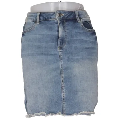 Jeanskjol (Blå) från Pieces Bomull, Elastan, Polyester, Viskos