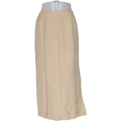 Kokerrok (Beige) van Minuet Acetaat, Linnen, Zijde