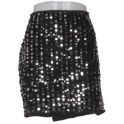 Kjol (Svart, Silverfärgad) från Lindex Polyester