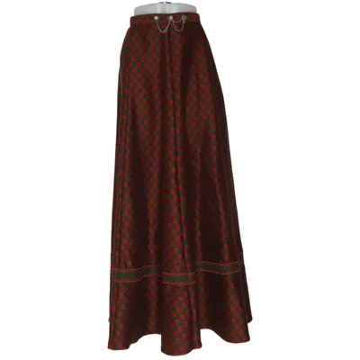 Maxi skirt (Green, Red) from Strass Polyester