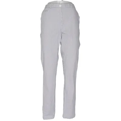 Chinos (Blauw, Wit) van M&S Collection Katoen, Elastaan