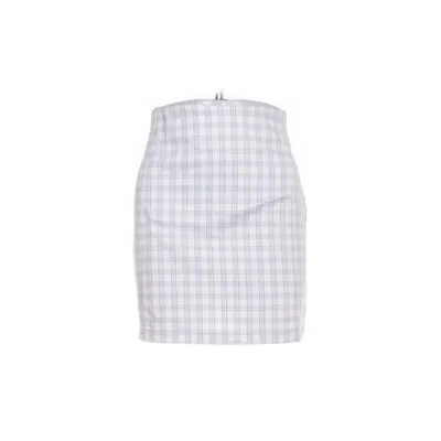 Kjol (Vit, Blå) från Brandy Melville Elastan, Polyester, Viskos