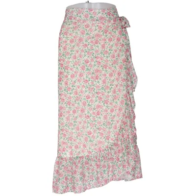 Omlottkjol (Rosa, Vit, Grön) från VILA Elastan, Polyester