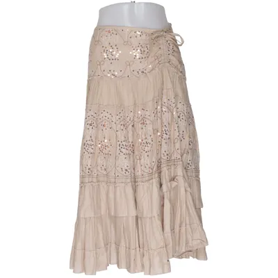 Maxi rok (Beige) van Apanage Acetaat, Katoen, Polyamide