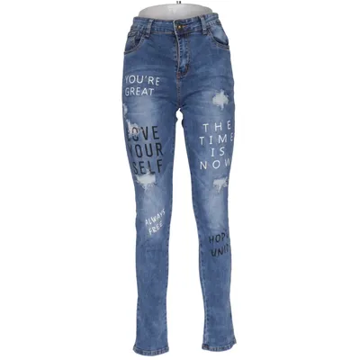 Spijkerbroek (Blauw) van Miss RJ Katoen, Elastaan, Polyester