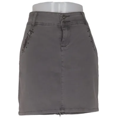 Jeansnederdel (Grå) fra Jam Luxury Jeans Bomuld, Elastan