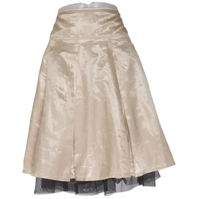 Jupe (Beige, Noir) de Woman by Halens Polyester